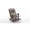 Loris Solid Wood Rocking Chair in Beige printed Colour