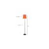Seamus Orange Fabric Floor Lamp with Black Iron Base