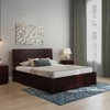 Alaca Hydraulic Storage Bed (Solid Wood) (Mahogany Finish, Queen Bed Size)