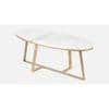 Franklin Marble Coffee Table In Gold Finish