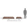 Merritt Solid Wood Single Size Bed In Teak Finish