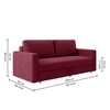 Alfon 3 Seater Velvet Pull Out Sofa Cum Bed with Storage In Maroon