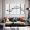 The Castle Decor Abstract Wall Painting Wooden Framed 27x48 Inch for Living Room (Style 1)