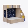Pattern Dreams Bunk Bed  6X5 (Drawers On Wheels) In Oak Colour