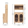 Stellar Multipurpose Storage Cabinet (Medium Size with Upper Storage, Oak)