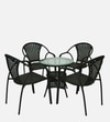 Esperance  Wicker Chair In  Black Finish