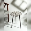 De Aluminium Side Table in Silver Colour