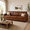 Futon 3 Seater Sofa in Leatherette Brown Color