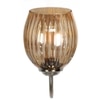 Devansh Steel Electric Wall Light in Steel Colour with Lavender Shade Count of 1 Light