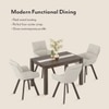 Atlas Crest Solid Wood 4 Seater Dining Table With Bren Swivel Dining Chairs