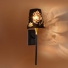 Devansh Metal Electric Wall Light in Black Colour with Black Shade Count of 1 Light