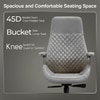 Kepler Brooks Atlas Premium Leatherette Office Desk Chair in Grey Colour