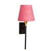 Devansh Metal Electric Wall Light in Black Colour with Pink Shade Count of 1 Light