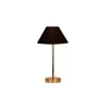 Black cotton with Metal Gold Table Lamp