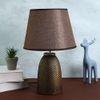 Modern Pearl White Ceramic Table Lamp Brown