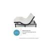 Wave Plus King Size Adjustable Bed With Under Bed Lighting, Massage And Sleep Modes With Headboard
