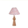 Devansh Multicolor Cotton Table Lamp With  Wood Natural Base (10X18 Inches)-40
