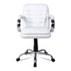 Lavish Medium Back Office Desk Chair (White)