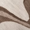 Handmade Wool Area Rug Modern Abstract Wave Brown Beige 9 x 12 Feet Carpet