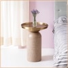 Modern Aluminium Side Table in Gold Colour