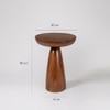 Cole Solid Wood Side Table in Brown Colour