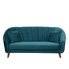 Nilo Velvet 3 Seater Sofa Teal in Blue Colour