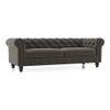 Winchester Premium 3 Seater Fabric Sofa in Smoke Grey Colour