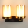 Eliante Modern Wall Lights Mild Steel & Glass Material Antique, Brown & Champaign Finish