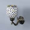 Devansh Metal Electric Wall Light in Antique Gold Colour with Black Shade Count of 1 Light