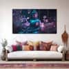 The Castle Decor Lord Buddha Meditation Wall Painting Wooden Framed 27x48 Inch (Style 20)