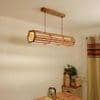 Flora 36 Baton Brown Wooden LED Hanging Lamp