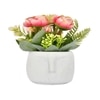 Full Bloom Artificial Plant With Nordic Face Planter