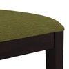 Alaca Solid Wood Dining Chair Set Of 2 In Mango Mahogany Finish & Olive Fabric Colour
