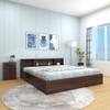 Tsukiko Engineered Wood Queen  Size Bed With Box Storage (Walnut Finish)