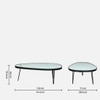 Oval Marble Top Center Table Set Of 2