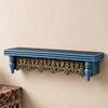 Multishade Colour Solid Wood Handcarved Kirti Stambha Floating Wall Shelf with distres finish by DisooFashions