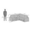 Apollo Corner Sofa (Seating Capacity : Left Aligned 2 Seater + Right Aligned 2 Seater + Corner, Colour : Lapis Blue, Cushion Type : Soft, Back Height : Regular)