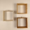 Edward Iii Rectangular Shaped Set Of 3 Wooden Wall Shelves