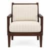 Rene High Back Accent Chair in Walnut Finish
