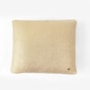 Moss Knit Foil Print Natural  And Gold Cotton Cushion Cover 16X16 Inches