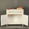 D'Dass Big White Sheesham and Mdf Wooden Temple For Pooja With Cabinet