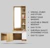 Hexa Red Wooden Dressing Table in Giant Wood and Frosty White Colour