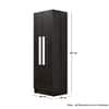 Hexa Red Wooden 2 Door Wardrobe with 4 Shelves in Flower Wenge Colour