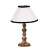 Devansh Multicolor Cotton Table Lamp With  Wood Natural Base (10X10X16) Inches)-33