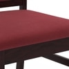 Alaine Solid Wood Dining Chair in Mahogany Finish & Mahogany Colour - Set of 2