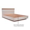 Juda Engineered Wood Queen  Size Bed Without Storage (Urban Teak Finish, Frosty White Colour)
