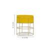 Dominic Solid Wood  Ottomon in  Yellow Colour