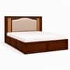Reva Solid Wood Comfort Queen Bed Box Storage Provincial Teak Finish Mattress 60 x 78 Inches