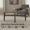 Cayman Wooden Top Coffee Table in Danish Walnut Finish