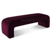 Floran Velvet 2 Seater Ottoman Bench in Red wine Color